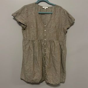 madewell linen blend dress sz L